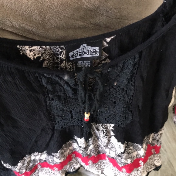 PEEKABOO SHOULDERS BLOUSE BY ANGIE SIZE S EXCELLENT CONDITION! - Picture 8 of 11